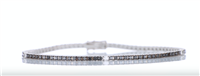 Bracelet Gemoro Homme Tennis in Or blanc Diamante Black 1.71 Ct TBB279NB+4 - TBB279NB+4
